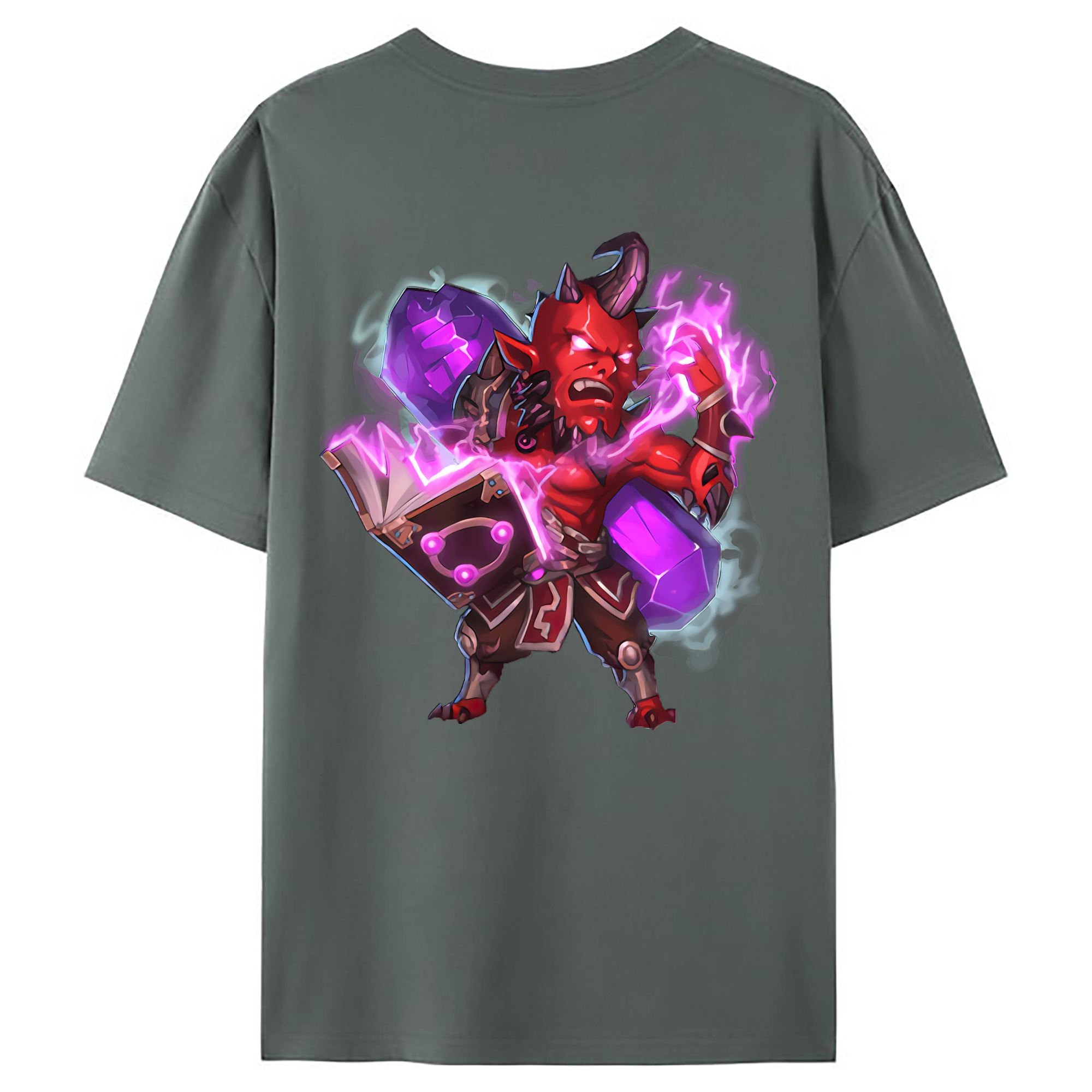 （画像用） リーグ・オブ・レジェンド League of Legends LOL 綿100％ メンズ半袖Tシャツ（バックプリント） 通気性